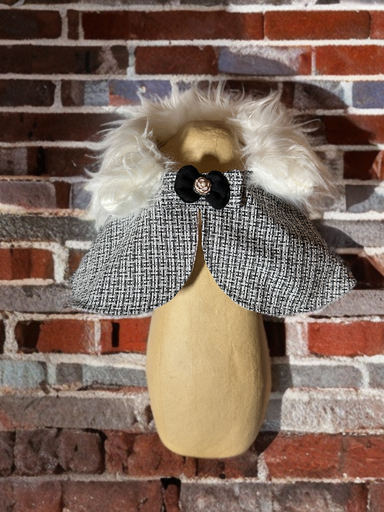 Double Luxe Tweed Cape II for Boys and Girls (reversible)