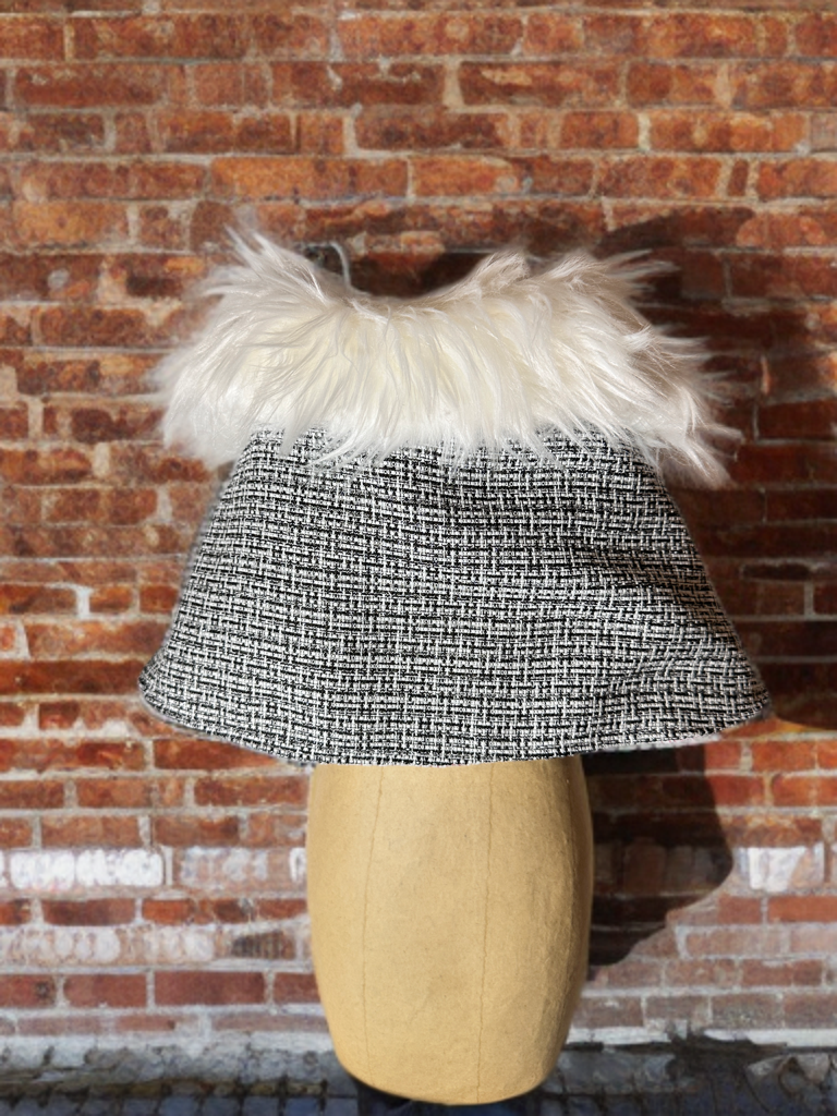Double Luxe Tweed Cape II for Boys and Girls (reversible)