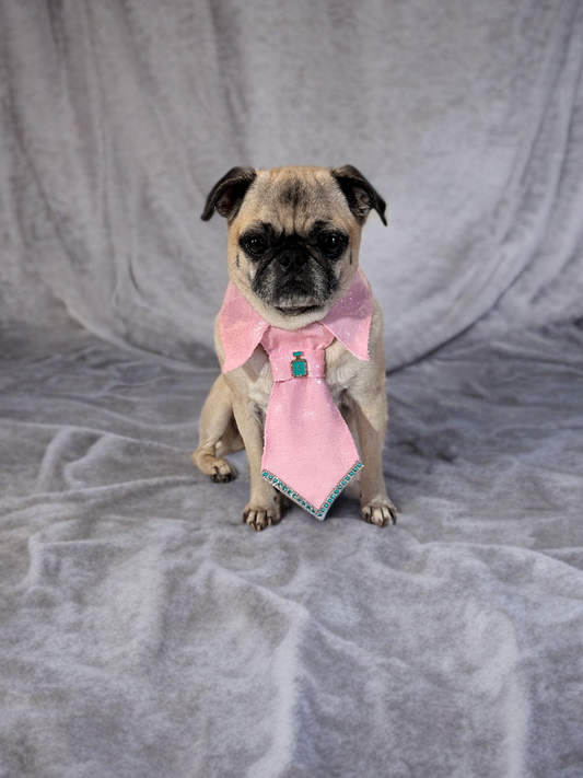 The Polished Pup Tie Set Pink