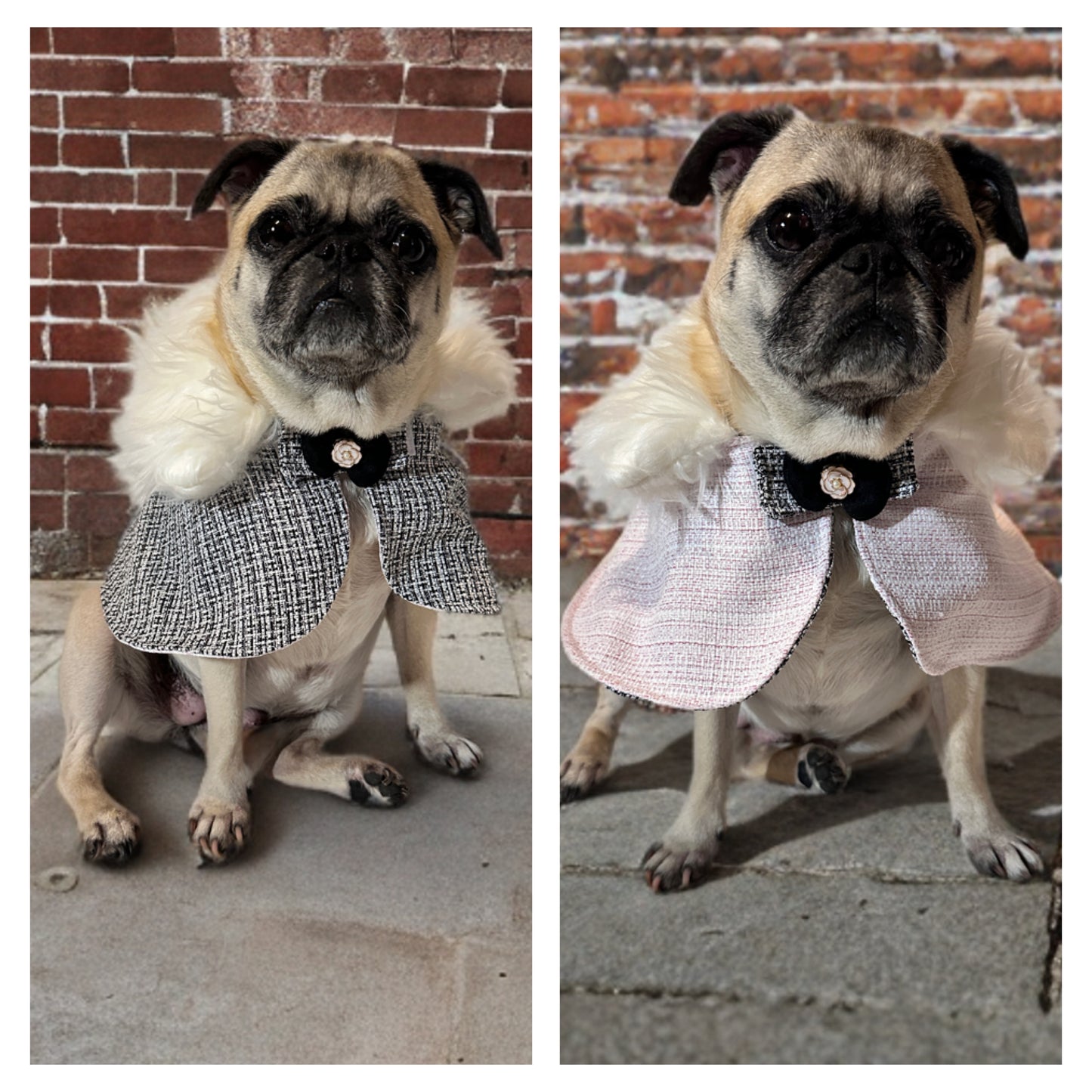 Double Luxe Tweed Cape II for Boys and Girls (reversible)